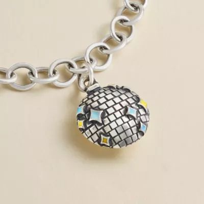Enamel Disco Ball Charm in Sterling Silver - Image 2