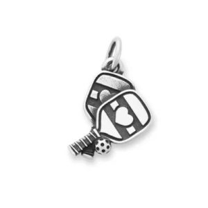 Pickleball Charm in Sterling Silver
