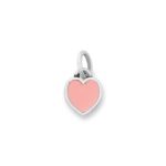 Enamel Connected Hearts Charm in Sterling Silver