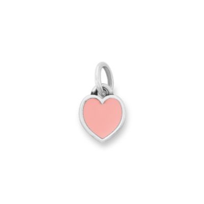 Enamel Connected Hearts Charm in Sterling Silver