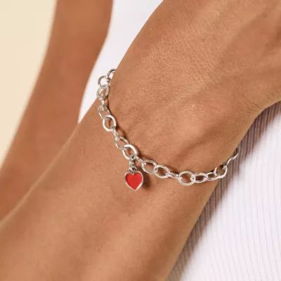 Enamel Connected Hearts Charm in Sterling Silver - Image 5