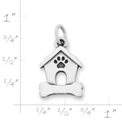 Engravable Doghouse Charm in Sterling Silver - Image 4