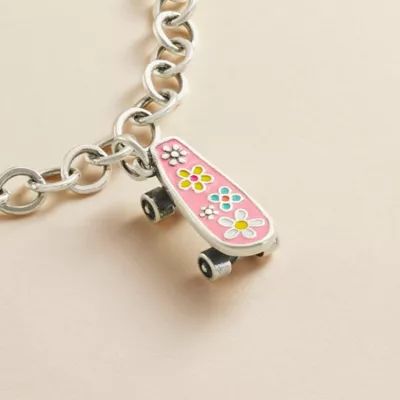 Enamel Floral Skateboard in Sterling Silver - Image 3