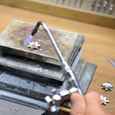 Full Bloom Pendant in Sterling Silver and Bronze - Image 4