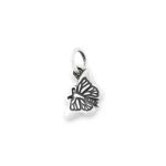 Mini Monarch Butterfly Charm in Sterling Silver