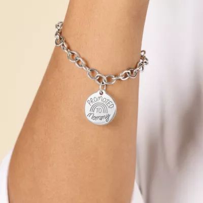 Promoted to Mommy Charm in Sterling Silver - Image 3