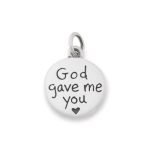 God Gave Me You Charm in Sterling Silver