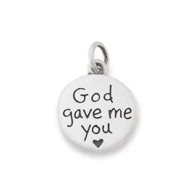 God Gave Me You Charm in Sterling Silver