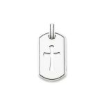 Classic Tag Cross Pendant in Sterling Silver