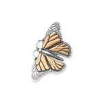 Monarch Butterfly Pendant in Sterling Silver and Bronze