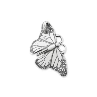 Monarch Butterfly Pendant in Sterling Silver and Bronze - Image 2