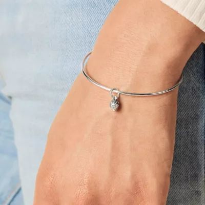 Mini Strawberry Charm in Sterling Silver - Image 3