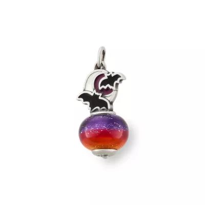 Enamel Halloween Night Art Glass Charm in Sterling Silver - Image 2