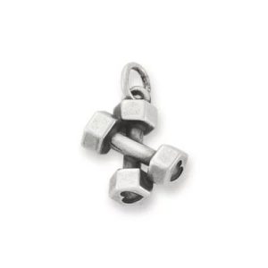 Strong and Fit Charm in Sterling Silver