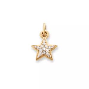 Diamond Pave Star Pendant in 14K Yellow Gold