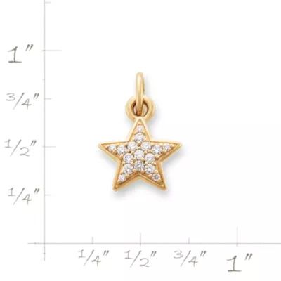 Diamond Pave Star Pendant in 14K Yellow Gold - Image 3