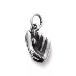 Baseball and Glove Charm in Sterling Silver