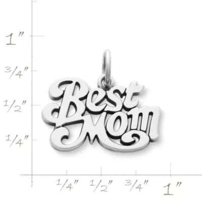 "Best Mom" Charm in Sterling Silver - Image 2