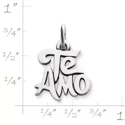 Te Amo Charm in Sterling Silver - Image 2