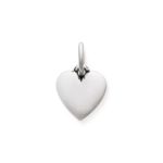 Puffed Heart Charm in Sterling Silver or 14K Yellow Gold
