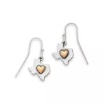 Deep in the Heart of Texas Dangle Earrings in Sterling Silver and Bronze