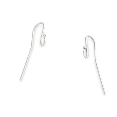 Beaded Wire Ear Hooks in Sterling Silver - Image 2