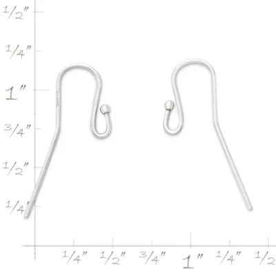 Beaded Wire Ear Hooks in Sterling Silver - Image 3