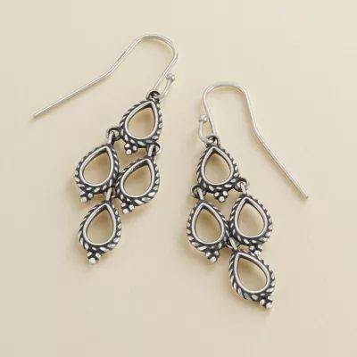 Delicate Cascade Dangle Earrings in Sterling Silver - Image 2