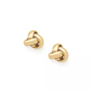 Woven Knot Stud Earrings in 14K Yellow Gold