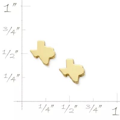 Tiny Texas Stud Earrings in 14K Yellow Gold - Image 2
