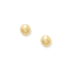 Small Stud Earrings, 5mm in 14K Yellow Gold
