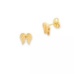 Angel Wings Studs in 14K Yellow Gold