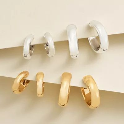 Hinged Huggie Earrings in 14K Yellow Gold - Image 4
