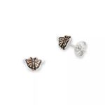 Monarch Butterfly Studs in Sterling Silver and Bronze