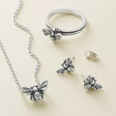 Honey Bee Necklace in Sterling Silver - Image 3