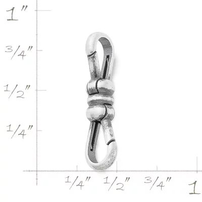 Double Sided Changeable Charm Holder Fob in Sterling Silver - Image 4