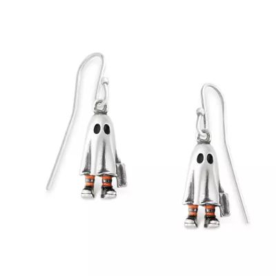 Enamel Trick or Treater Earrings in Sterling Silver