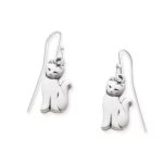 Cat Earrings in Sterling Silver