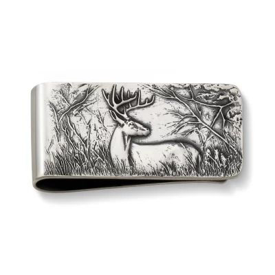 Deer Money Clip in Sterling Silver