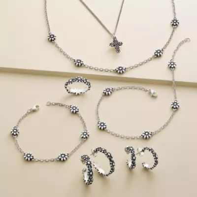 Margarita Flower Necklace in Sterling Silver or 14K Yellow Gold - Image 3