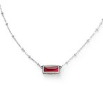 Palais Layered Gemstone Necklace in Sterling Silver