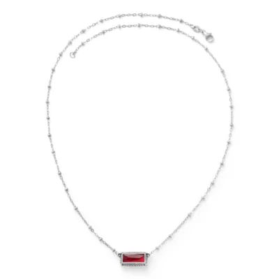 Palais Layered Gemstone Necklace in Sterling Silver - Image 2