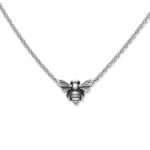 Honey Bee Necklace in Sterling Silver