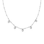 Heart Drops Necklace in Sterling Silver or 14K Yellow Gold