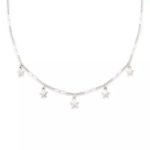 Star Drops Necklace in Sterling Silver