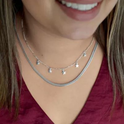 Rectangle Foxtail Necklace in Sterling Silver - Image 4