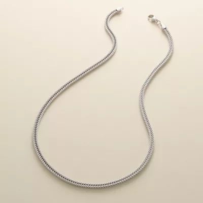Rectangle Foxtail Necklace in Sterling Silver - Image 3