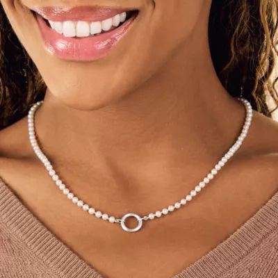 Cultured Pearl Changeable Charm Necklace in 14K Yellow Gold - Image 5