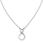 Endless Love Changeable Charm Holder Necklace in Sterling Silver