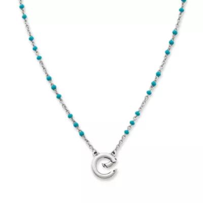 Enamel Beaded Chain Changeable Charm Holder Necklace in Sterling Silver - Image 3